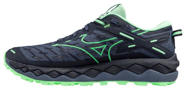 Chaussures Trail Mizuno Wave Mujin 10 Bleu/Vert Homme