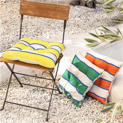 Galettes de chaise d'extérieur double face - Lot de 2