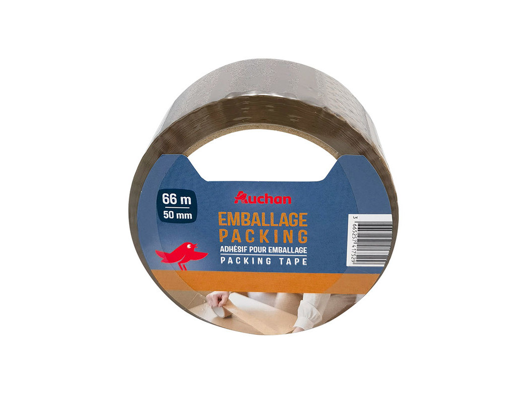 FITA EMBALAMENTO AUCHAN CASTANHA 66MX50MM