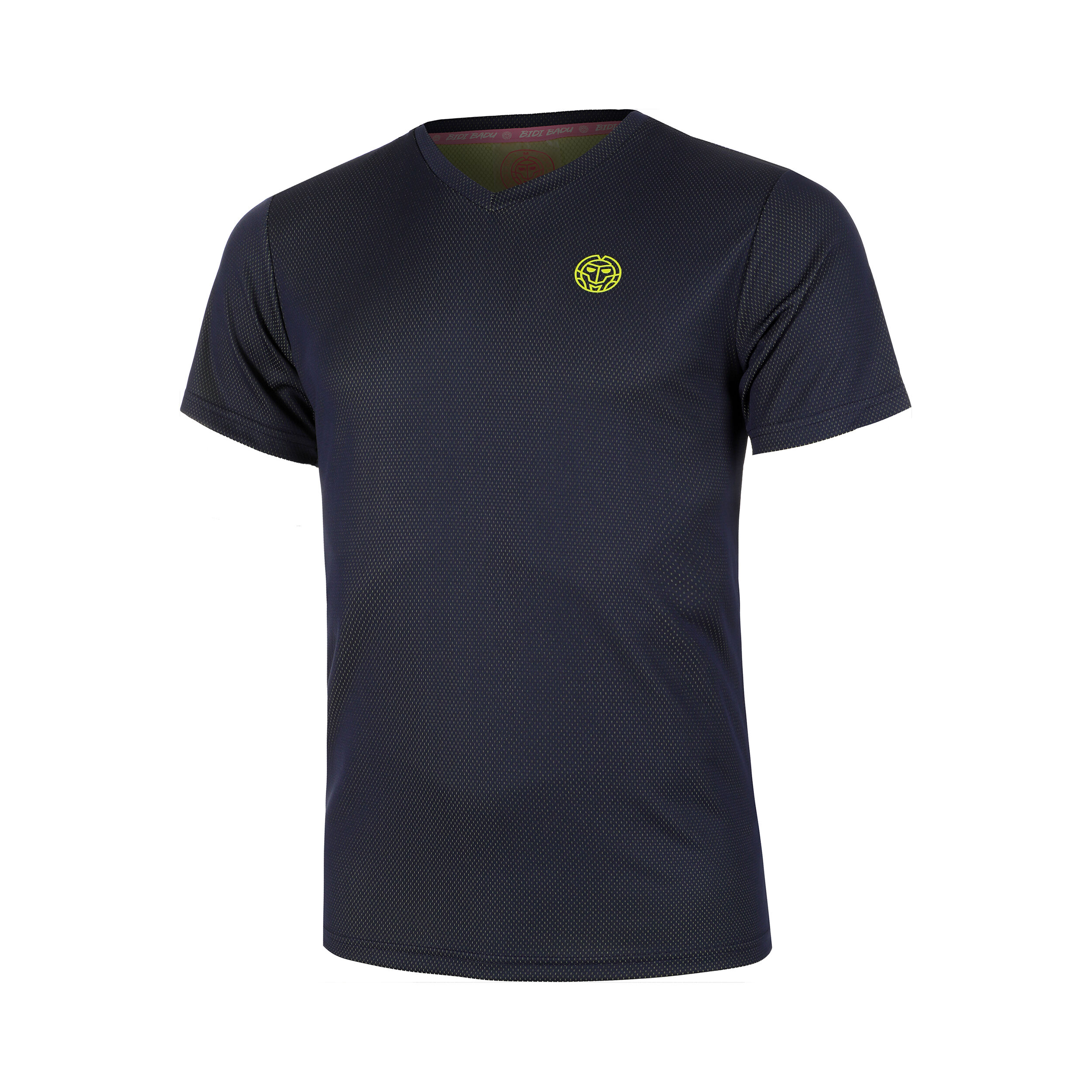 BIDI BADU Crew Inside Out V-Neck T-shirt Garçons - Bleu Foncé , Jaune Lemon