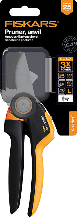 Sécateur X-series™ lame acier à enclume P941 Ø26 mm Fiskars