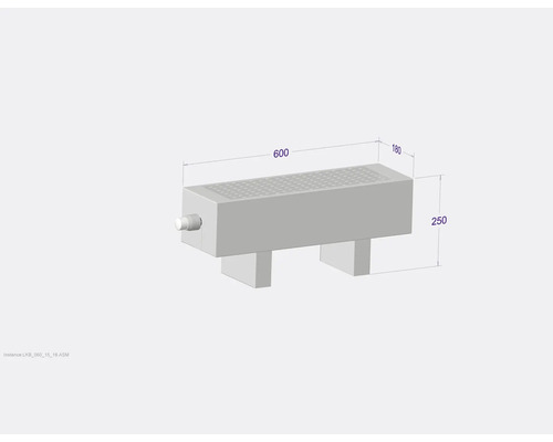 Licon Heat KORALINE Basic LKB vrijstaande convectorkachel H 250 x L 600 x D 180 mm wit
