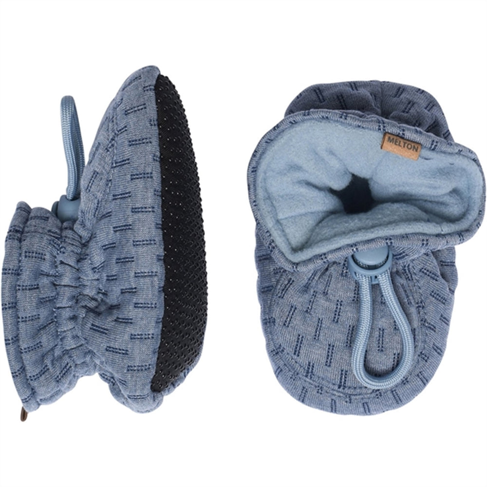 Køb MELTON Tekstil Futter Structure Blue Denim