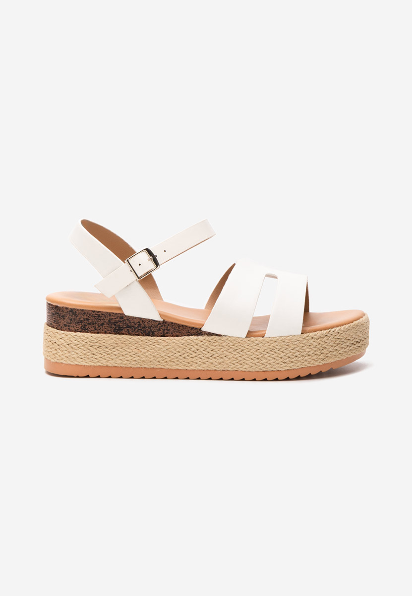Sandales type espadrilles blanches Rumia