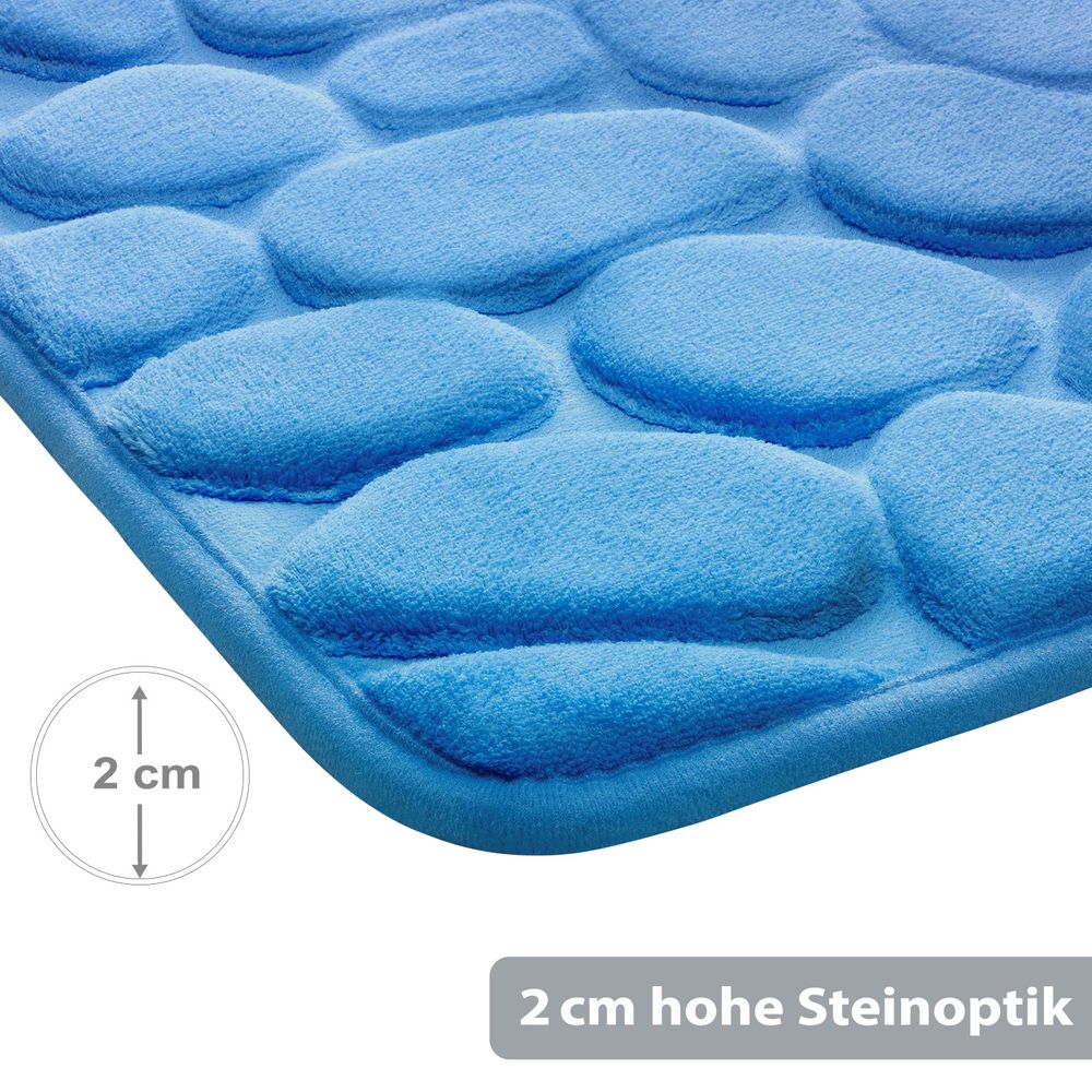 PANA® Memoryschaum Badematte • Badvorleger • Badteppich • Badematte • Duschvorleger • viskoelastischer Schaum - Steinoptik • rutschfest u. waschbar • versch. Größen & Farben