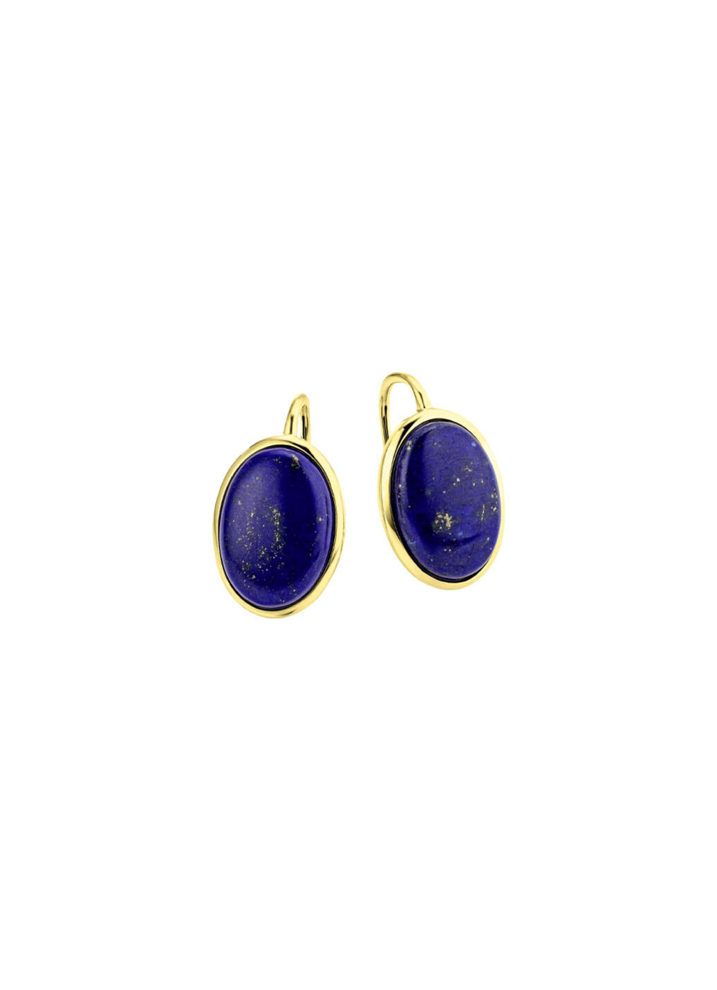 Vergoldete Ohrringe mit Lapislazuli