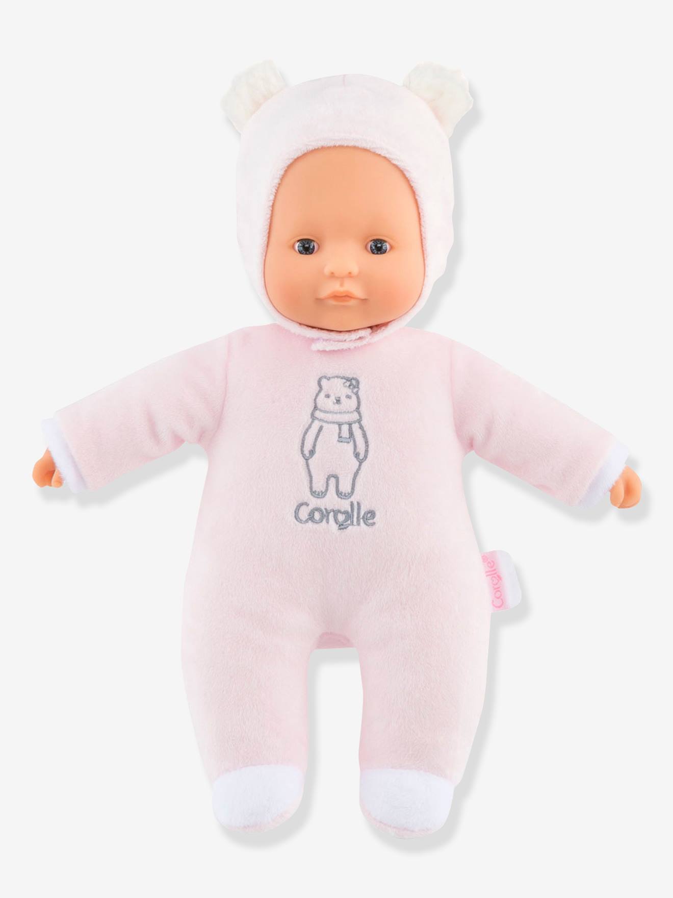 Boneca Urso Rosa em Formato de Coração