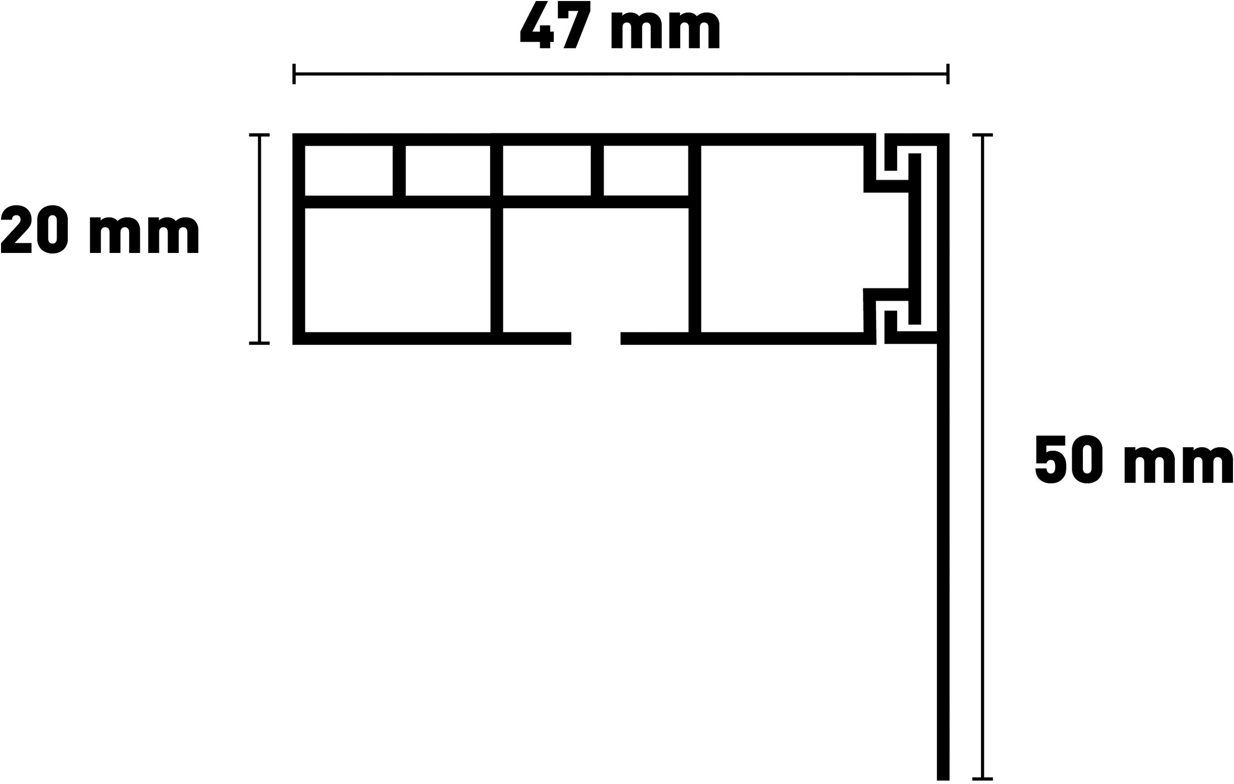 SN DECO GROUP Gardinenschiene »Vorhangschiene SH (1) mit Blende 5 cm« 1 läufig-läufig Fixmass
