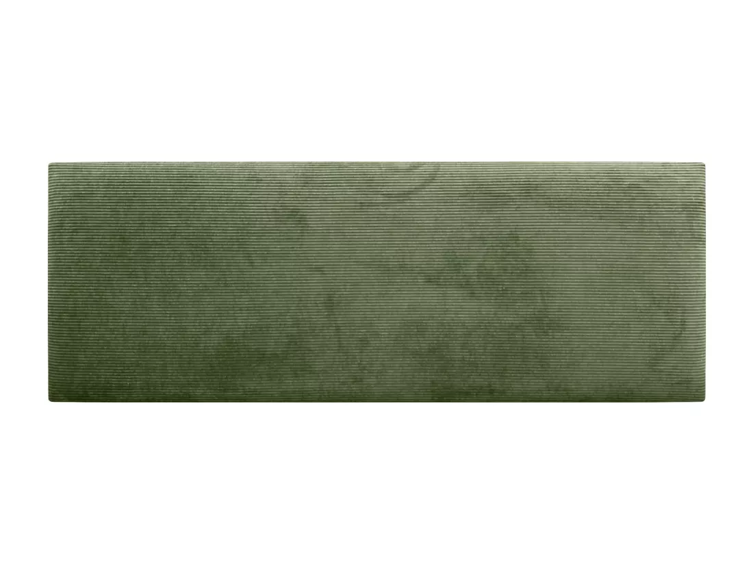 DHOME Tête de Lit Velours Côtelé Uni 135x50 Lits 120/135/140 - Vert Jungle