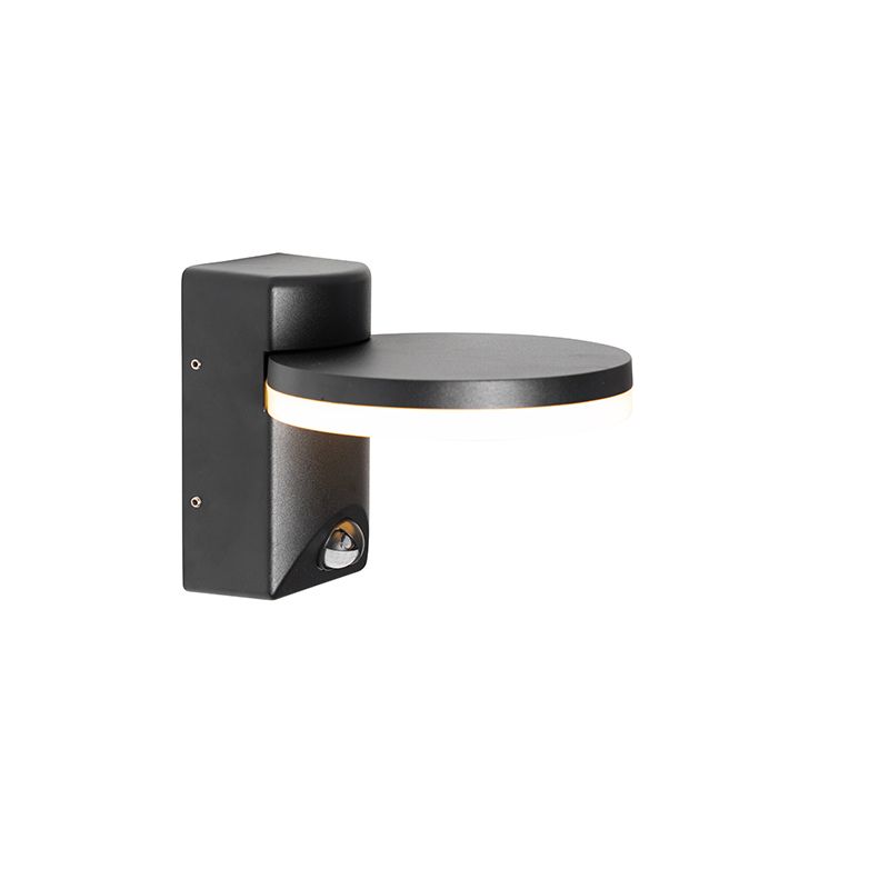 Buiten wandlamp zwart incl. LED IP54 bewegingssensor - Esmee