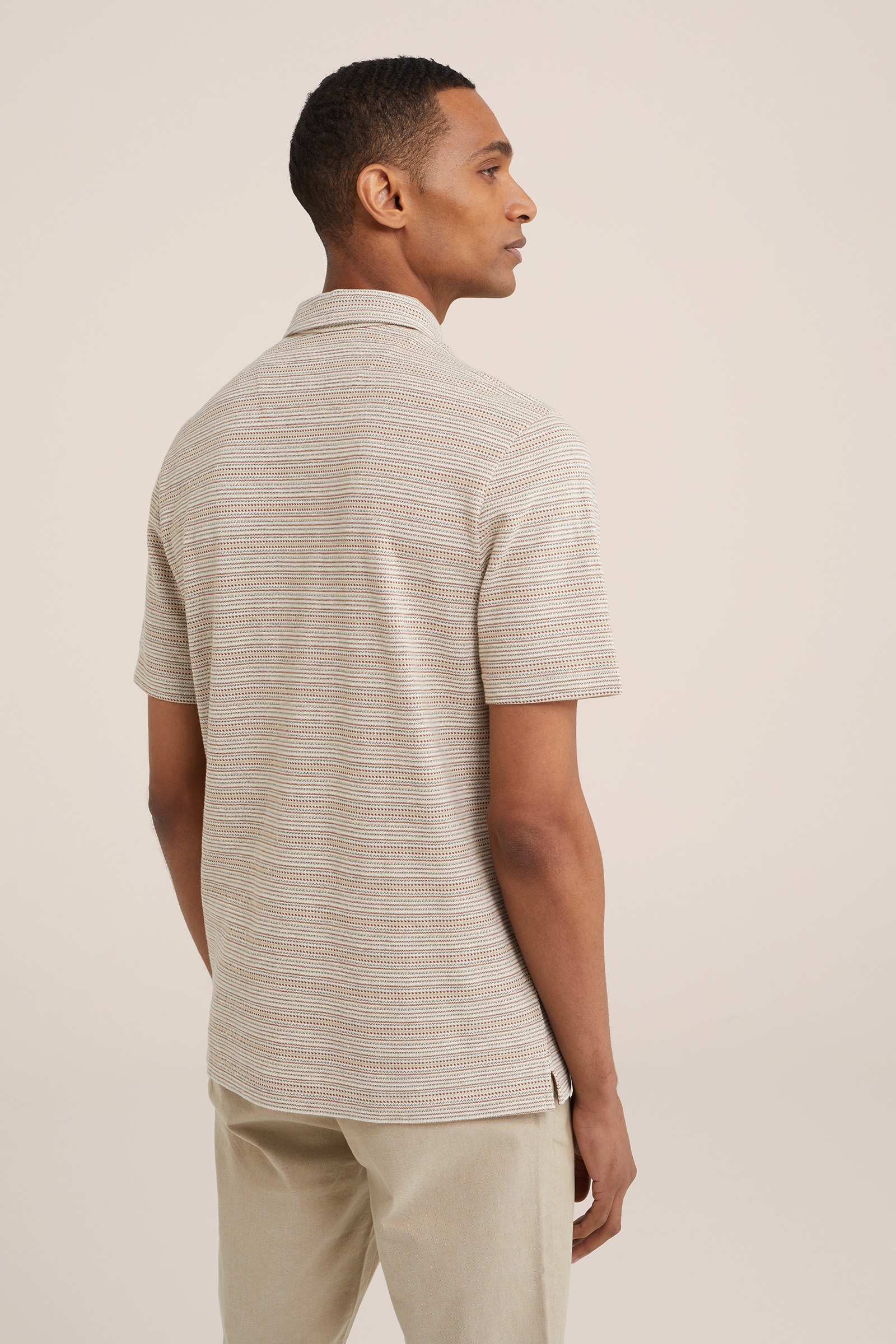 polo met dessin WE Fashion Beige