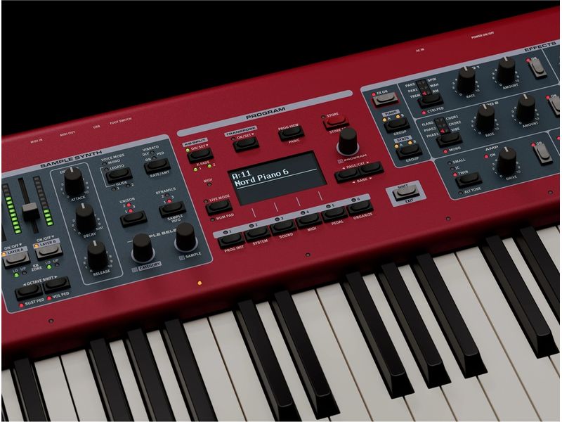 Clavia Nord Stage Piano Nord Piano 6 – 73 Tasten Stagepiano mit 73 gewichteten Tasten