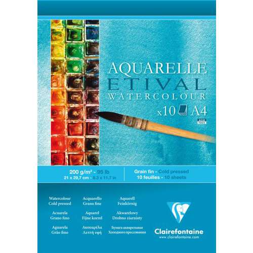 Clairefontaine ETIVAL Aquarellblock 200 g, feinkörnig