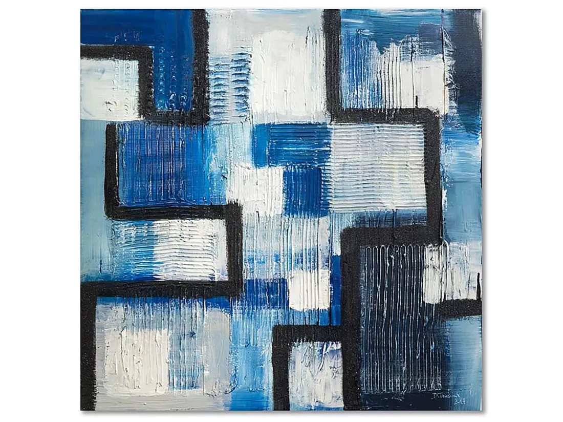 Tableau bois abstrait 78 - 80 x 80 cm