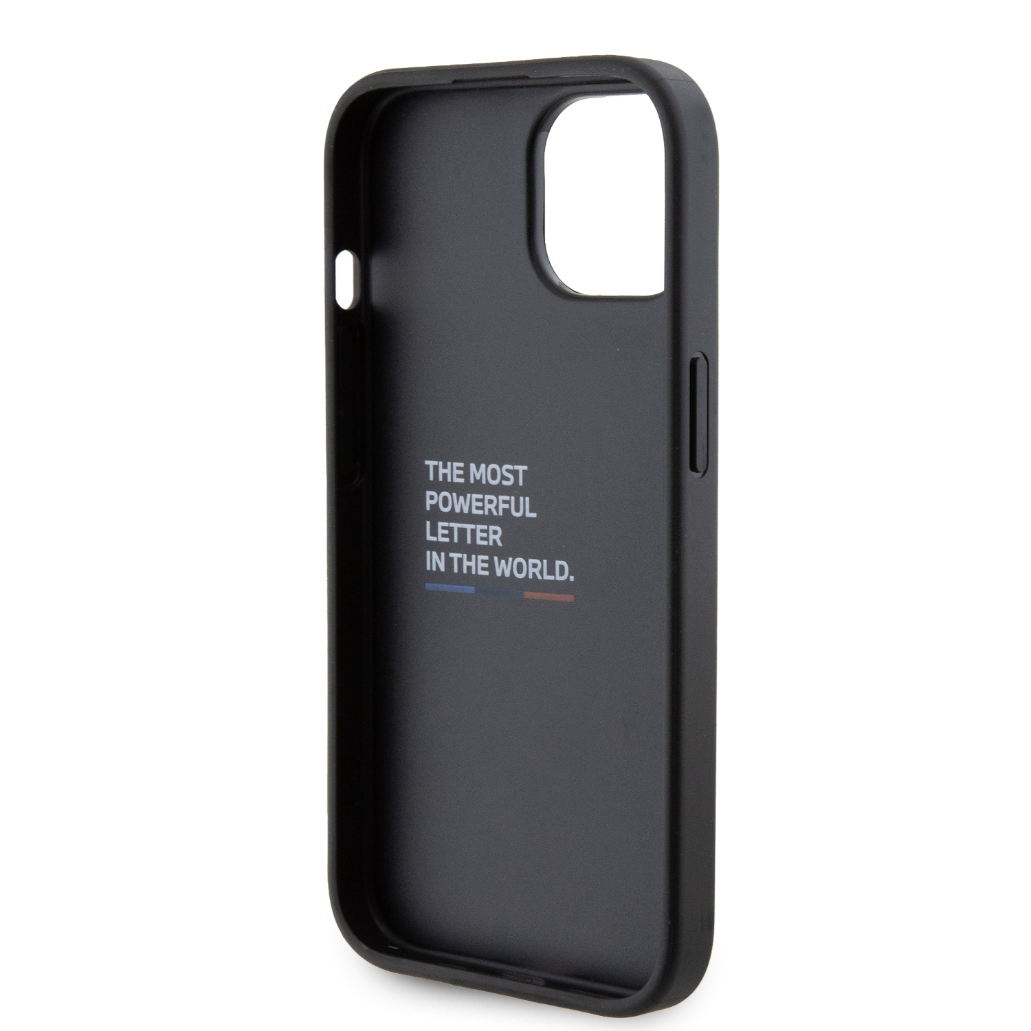 iPhone 15 Leder Hardcase Hülle Grip Stand Smooth (BMHCP15SGSPCCK) - Schwarz