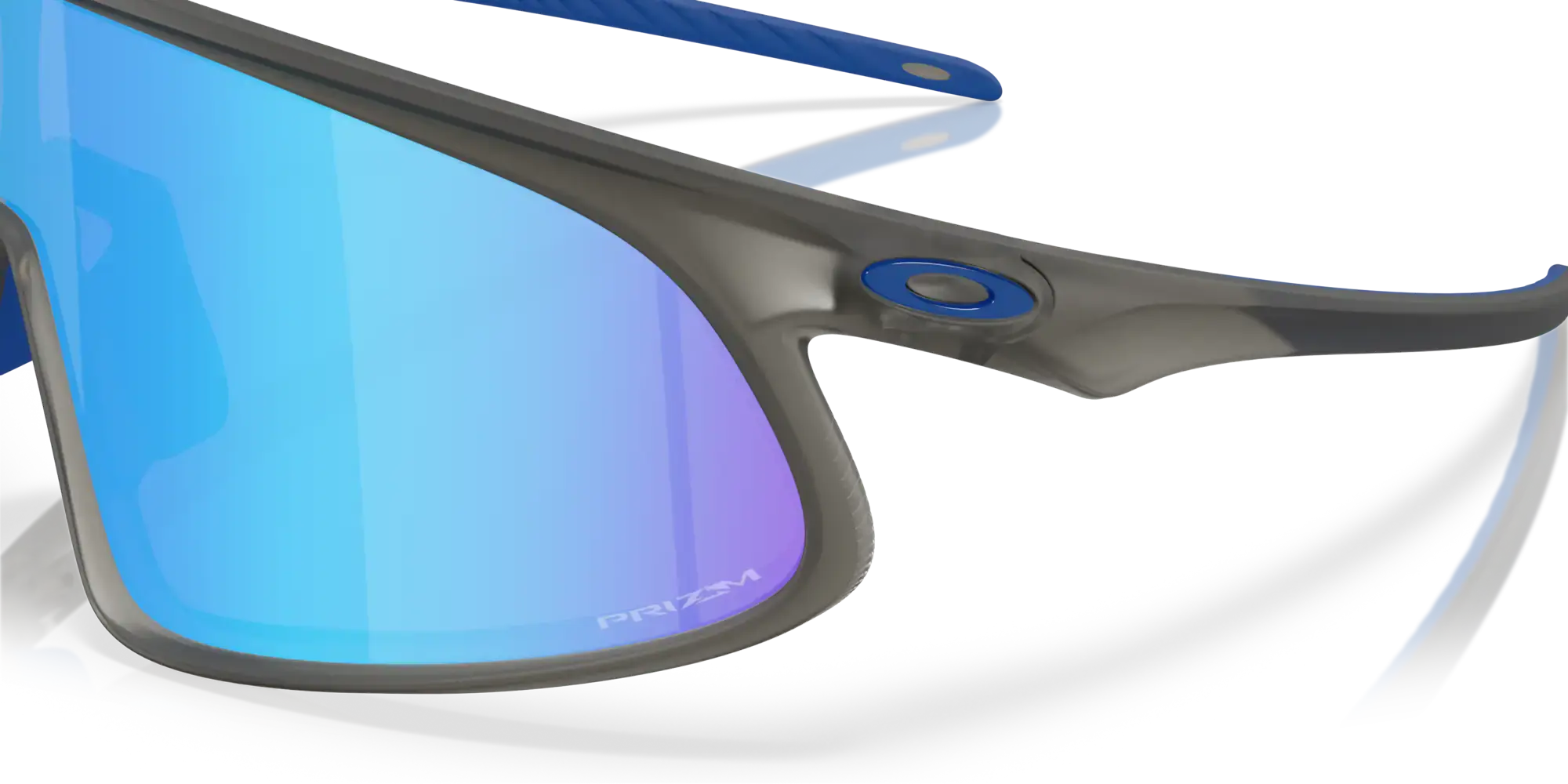Oakley RSLV Sport Zonnebril Smoke Prizm Sapphire Lens Mat Grijs