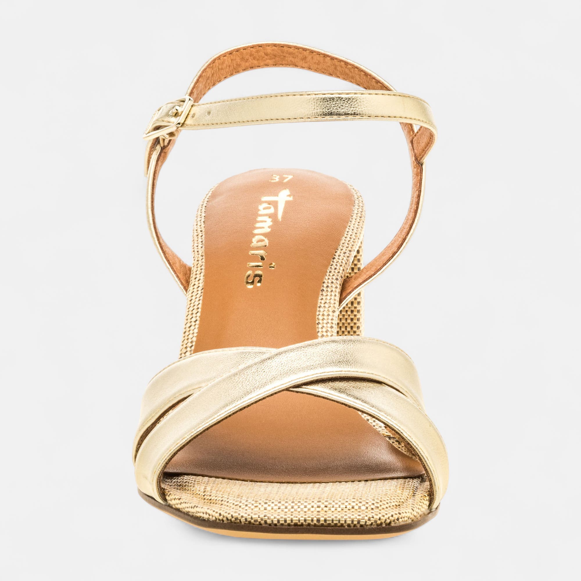 Nu-pieds à talon Femme or
