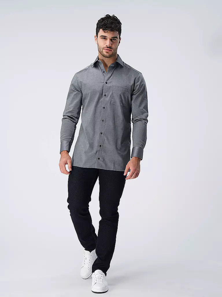 OLYMP Hemd Modern Fit grau