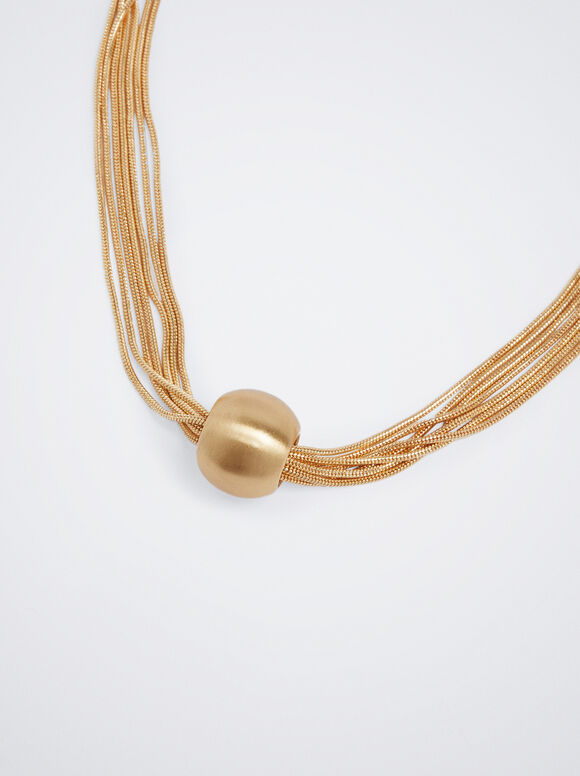 Colar curto dourado - Dourado
