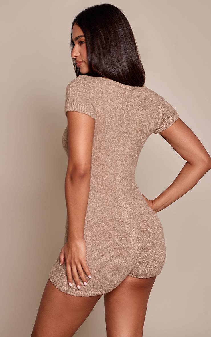 Taupe Combi-short En Maille Duveteuse Petite