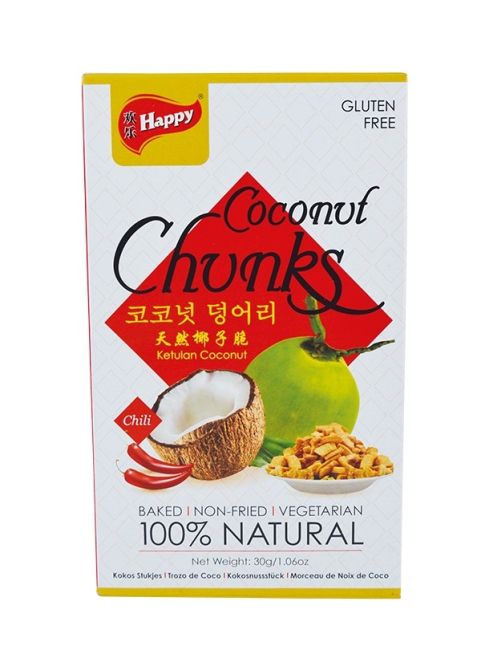 Happy Kokosstukjes Pittig 30g
