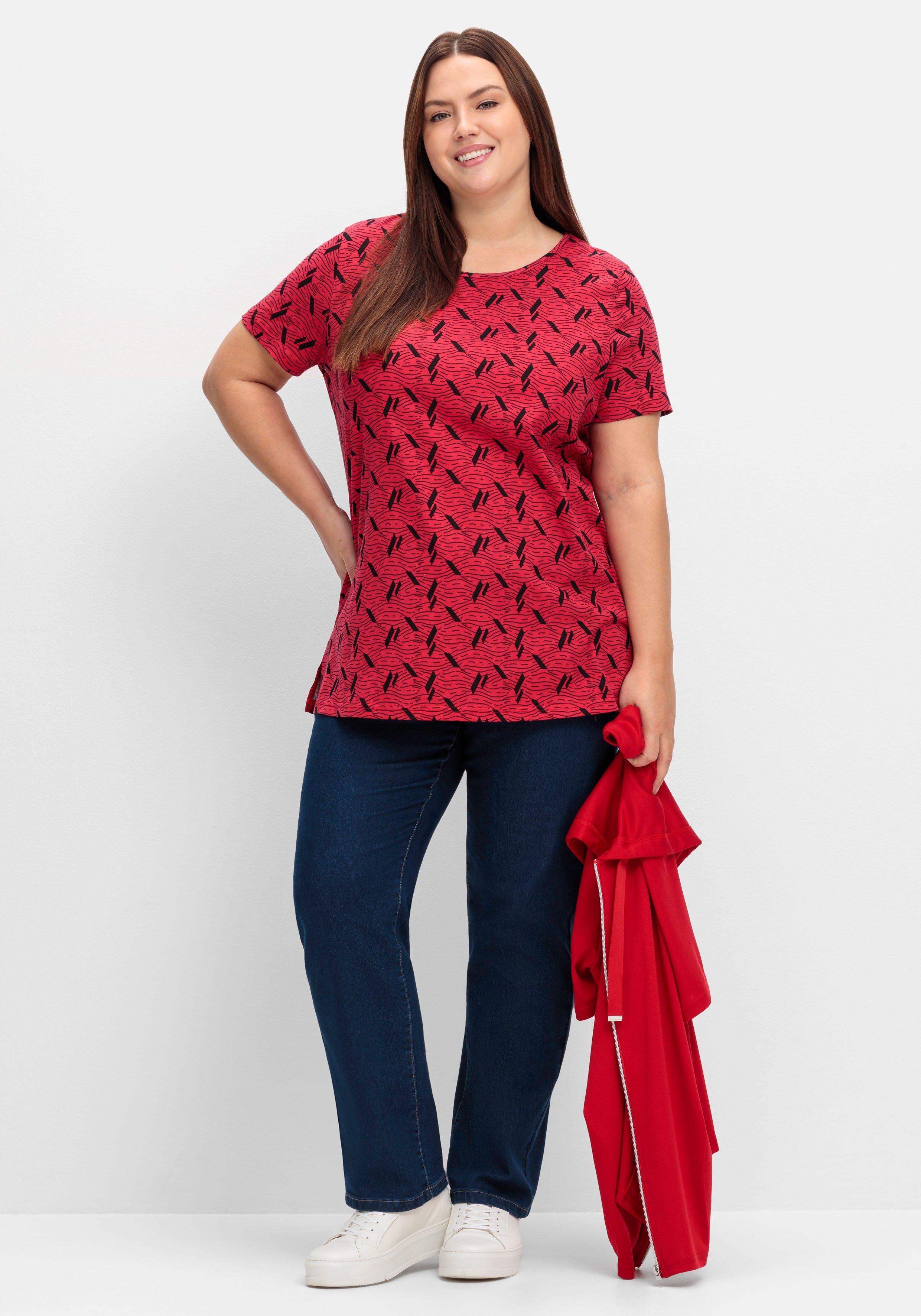 Shirt aus Jersey, mit Alloverdruck