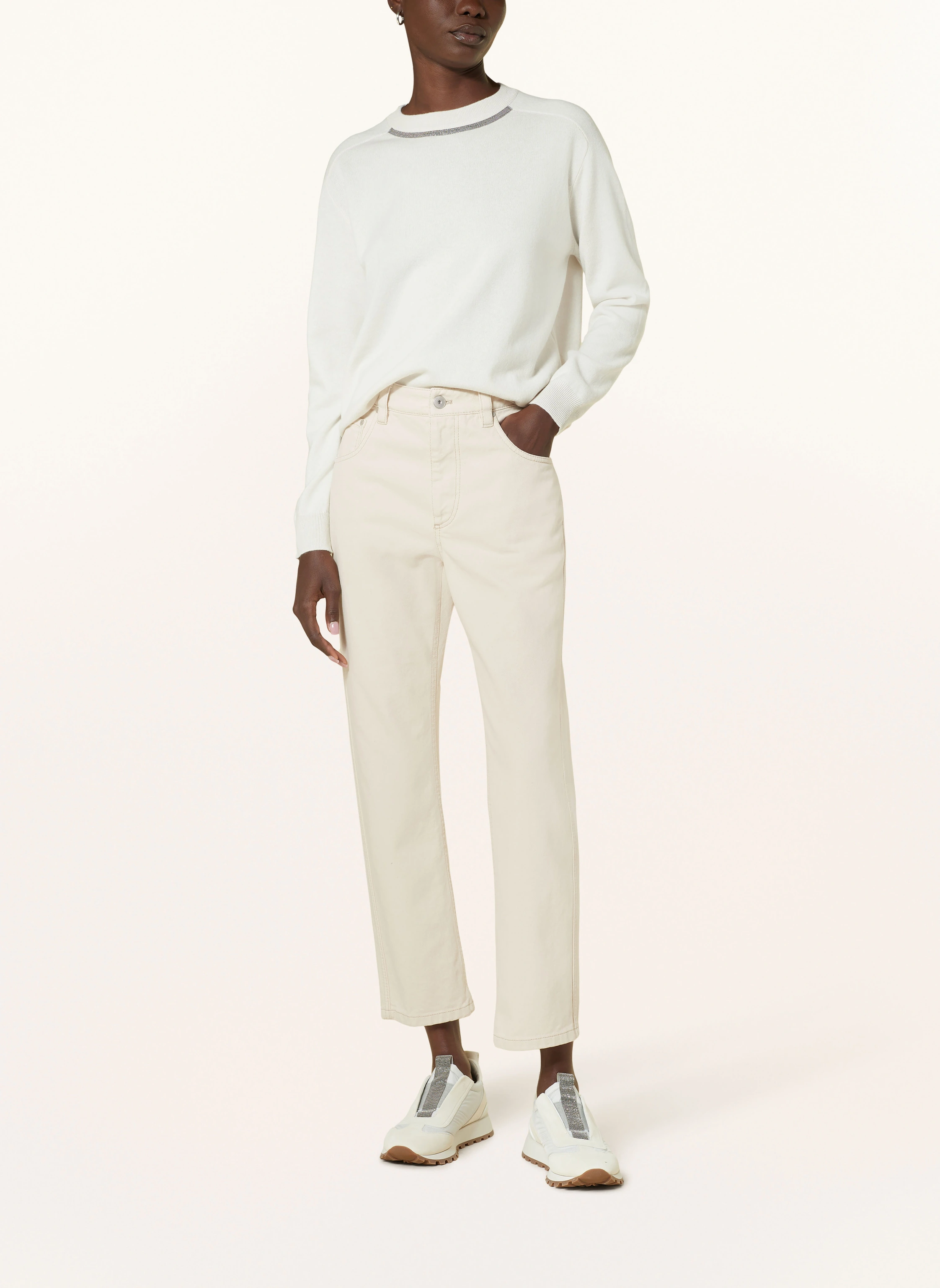 BRUNELLO CUCINELLI Jeans mit Schmuckperlen