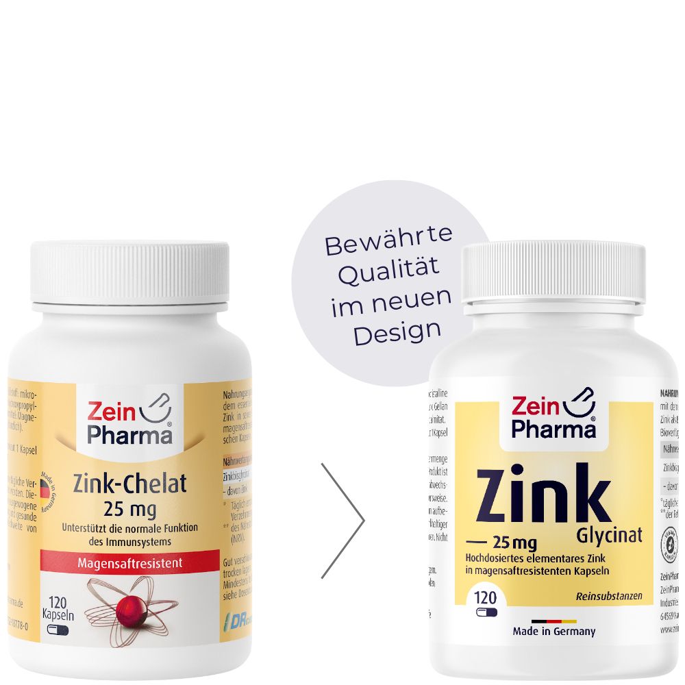 ZeinPharma® Zink Kapseln Chelat 25 mg
