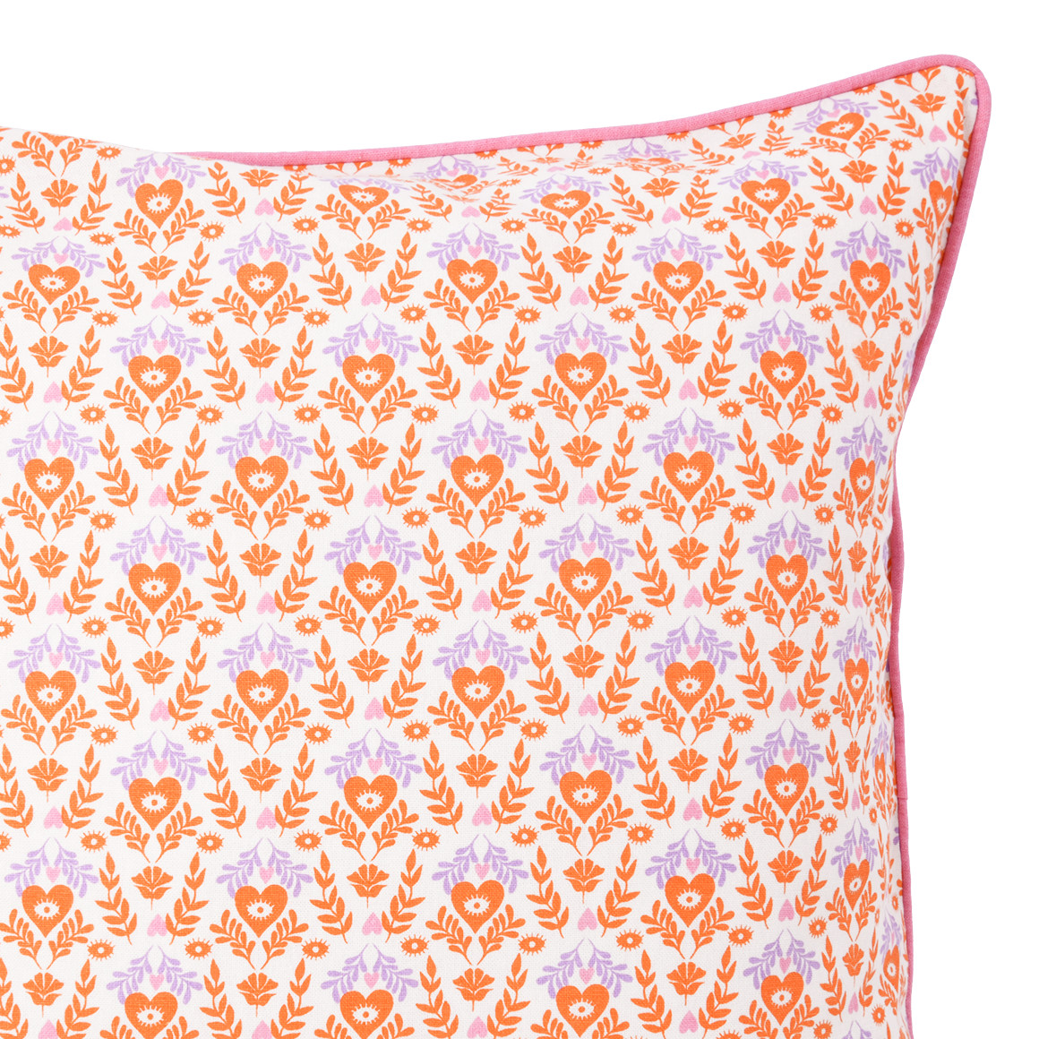 My Home Kissenhüller mit Pflanzen-Print orange / lila