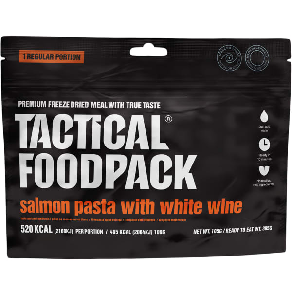 Repas lyophilisé TACTICAL FOODPACK SALMON PASTA WITH WHITE WINE 105G UNI