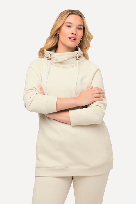 Sweatshirt, weiter Stehkragen, Taschen, Raglan-Langarm