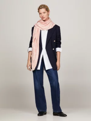 Lenço quadrado grande Essential Chic TH Monogram