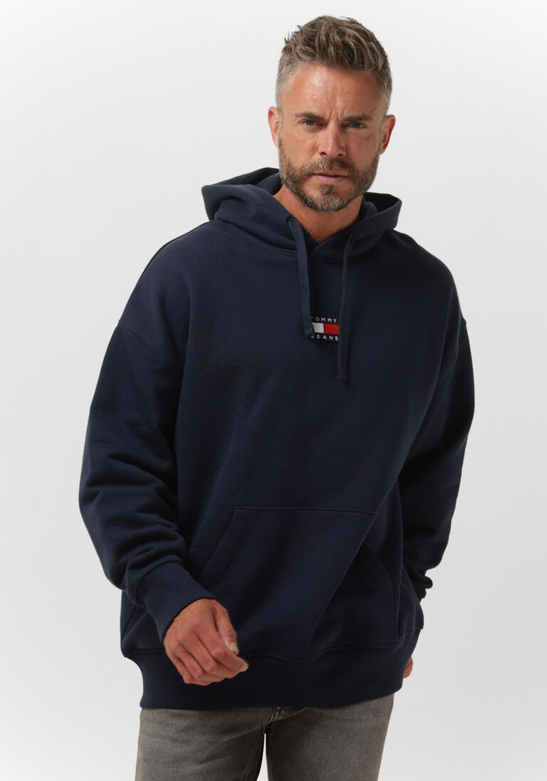 TOMMY JEANS donkerblauwe tommy jeans sweater tjm tommy badge hoodie