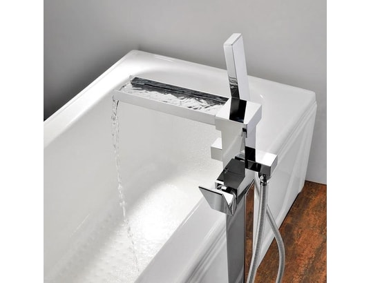 HUDOR - Mitigeur de baignoire Robinet de baignoire au sol 008 en laiton chromé collection...