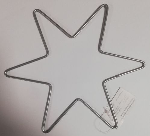 Ster metaal 20cm met 6 punten
