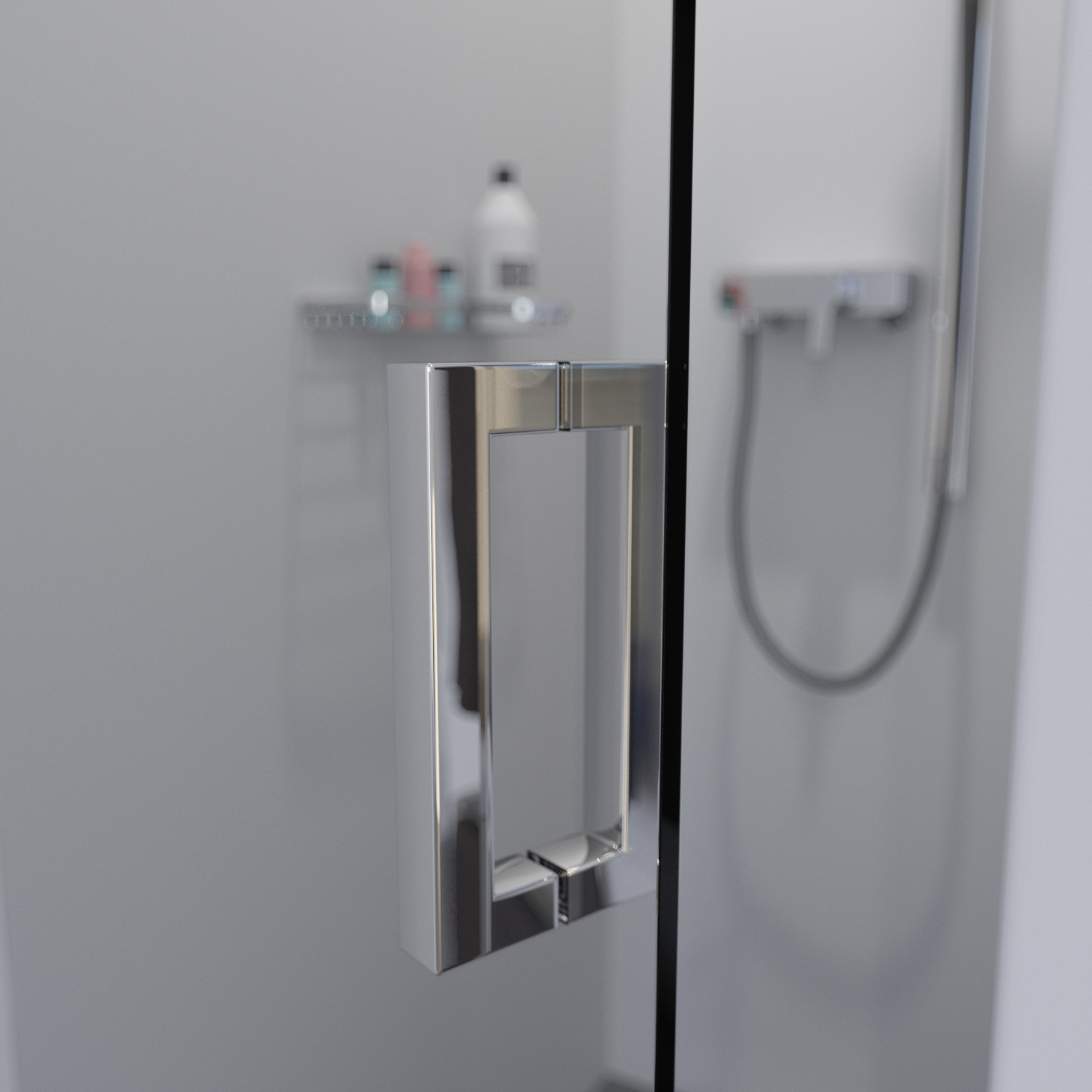 Saniclear Modern profielloze douchedeur 70x200cm anti-kalk glas chroom