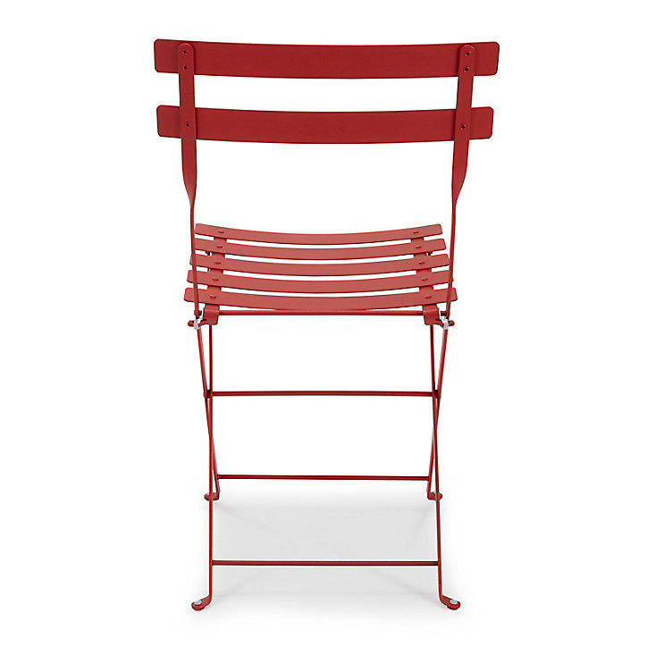 Chaise de jardin pliante Fermob Bistro en métal - Coloris rouge piment - Hauteur 82 cm