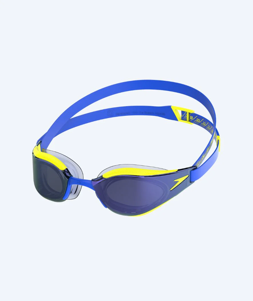Speedo Elite svømmebriller - Fastskin Hyper Elite Mirror - Gul/blå
