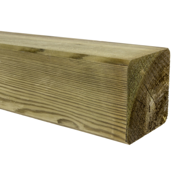 Tuinpaal vierkant grenen hout geschaafd 8,8 x 8,8 x 270 cm