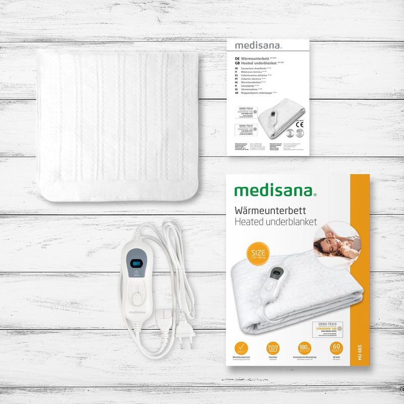 Medisana HU 665 Wasbare Elektrische Onderdeken (Oeko Tex)