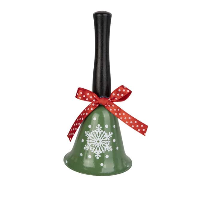 Weihnachtsglöckchen - mit Schneeflockenmotiv - ca. 6 x 14 cm - 1 Stück