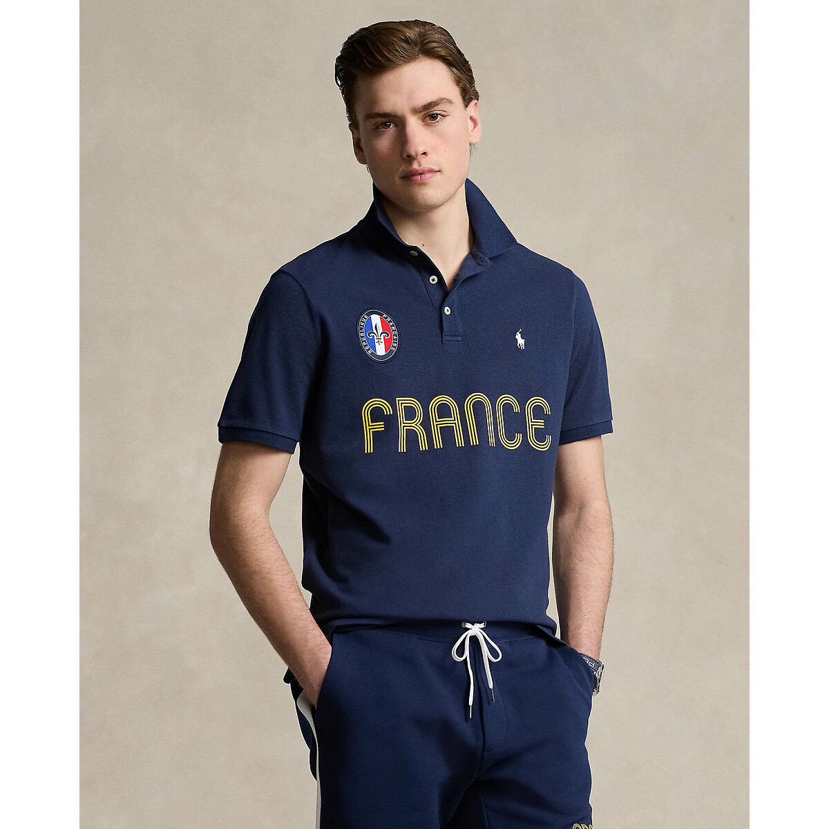 POLO RALPH LAUREN<br>Polo reto em jersey piqué JO France
