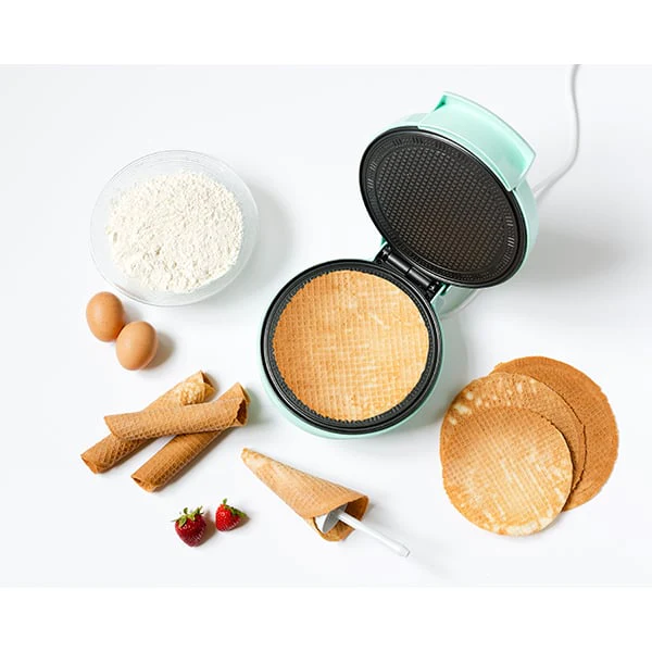 Set gaufrier à cornet 700 W Sweet Dreams et cuillère à glace eutectiqu