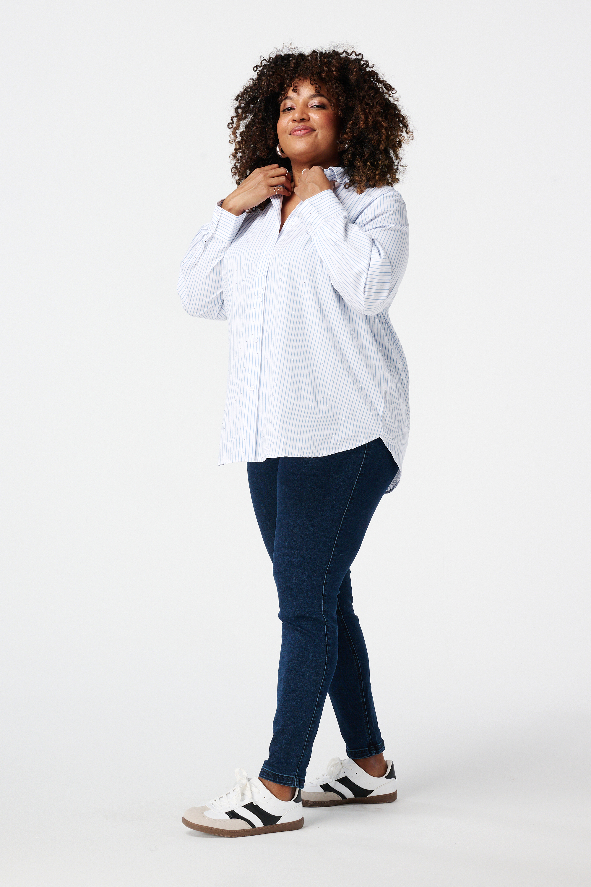 Tregging met denim look Rinse Washed Denim