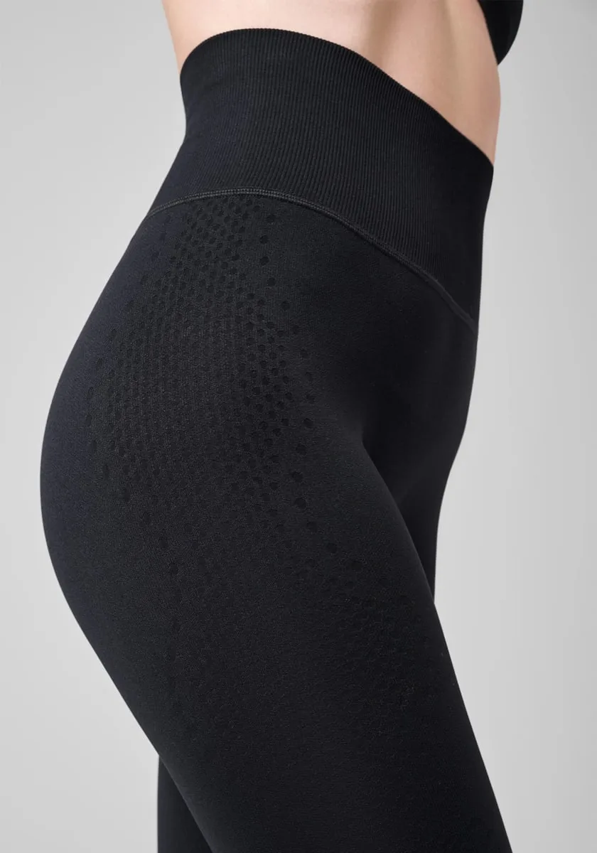 Casall Scallop High Waist Seamless Tights Black