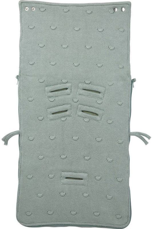 Meyco Baby Knots voetenzak - stone green - 40x82cm
