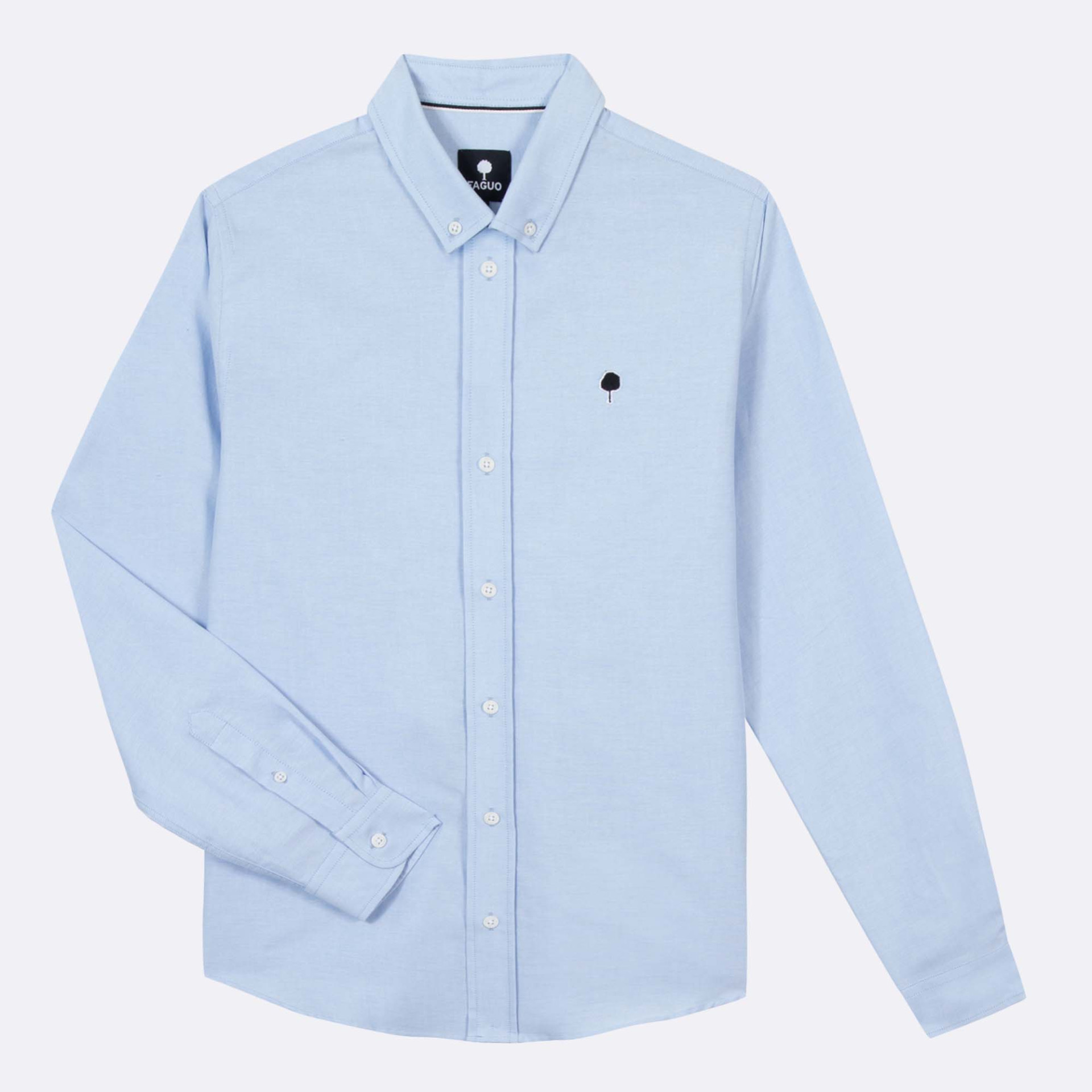 Chemise bleu ciel coton Coton - modèle Ivoy