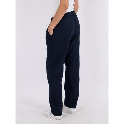 Neo Noir Sonar Linen Bukser, Navy, 36