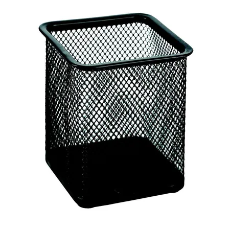 Idena Stifteköcher eckig, schwarz, Durchmesser= 80 mm