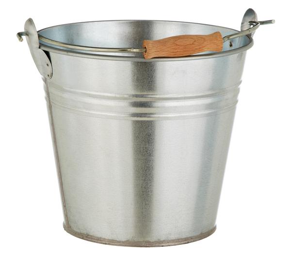 Dehner Zinkeimer mit Henkel, silber